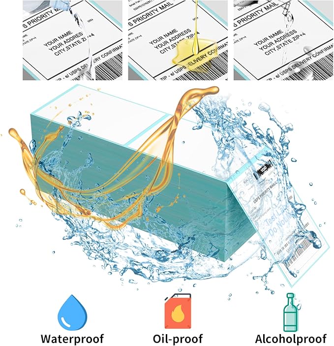9527 Product Fanfold 4 x 6 Direct Thermal Labels with Blue Background Paper Perforated Shipping Labels for Thermal Printers, 2000 Label per Stack, 2 Stacks 4000 Label