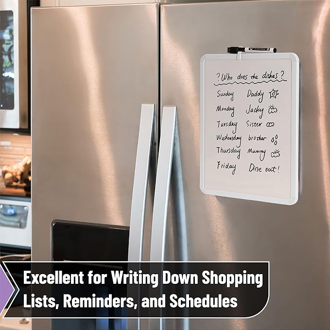 Mr. Pen- Dry Erase Board, 14” x 11” with a Black Dry Erase Marker, Small Mini White Board for Kids, Students