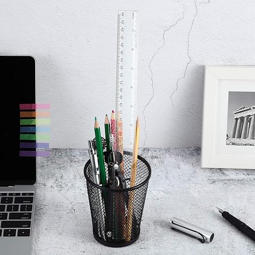 Eboot 50 Pack 12 Inch Rulers Bulk Clear Plastic Ruler Measuring Tool for Kids Student School Office