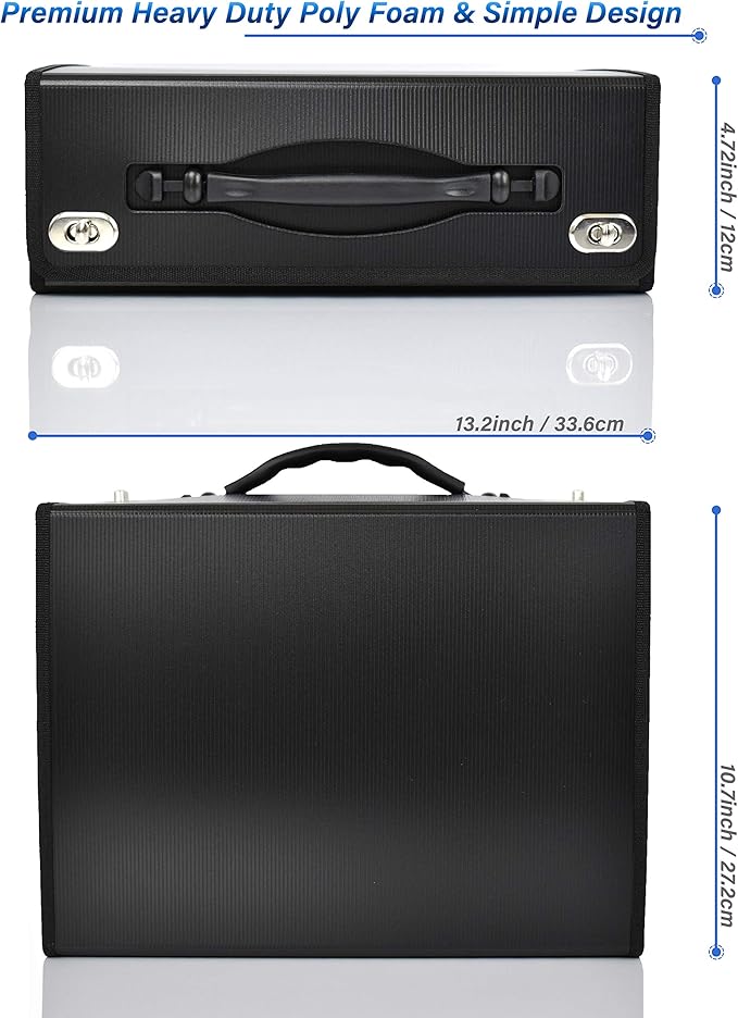 CNK Accordion File Folders with 36 Pockets Organizer for Document Paper Storage Folder Documents Expanding Binder Folio Pocket Receipt Filing Expandable Files Dividers Labels Letter Durable Handle