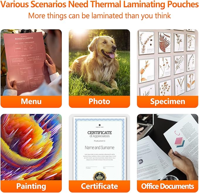 Thermal Laminating Pouches, 9 x 11.5 Inches Laminating Sheets, 3 mil Thick Laminate Sheets, 4000 Pack,Clear