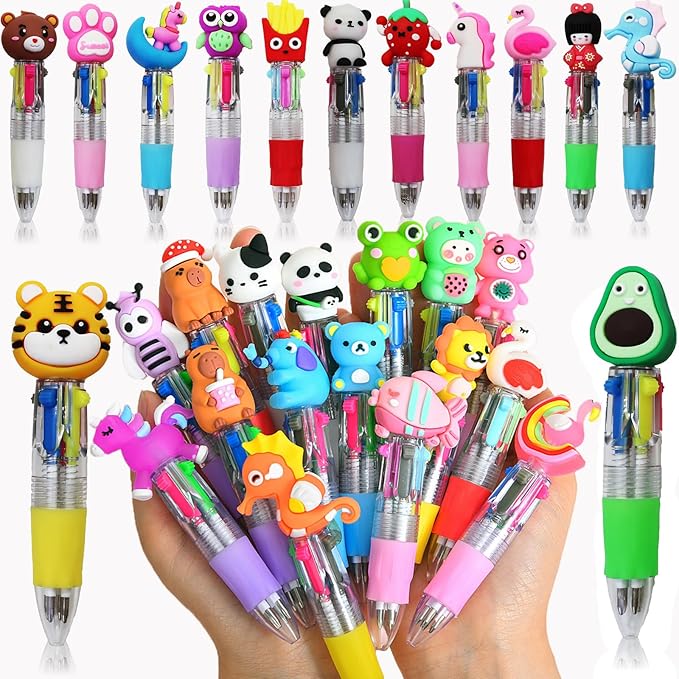 62 Pack Multicolor Mini Pens Bulk Set - Assorted Vibrant Colors Cute Ballpoint Pens for Kids Students, Classroom School Supplies, Birthday Party Favors, Valentine's Day Gifts for Children Boys Girls