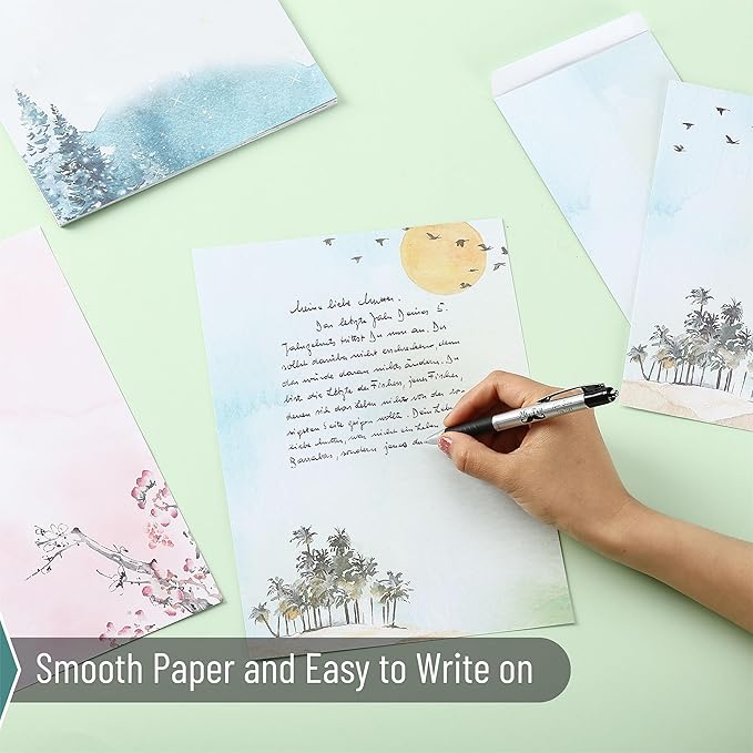 Mr. Pen- Boxed Stationary Letter Paper and Envelopes Set, 30 Stationary Papers+18 Envelopes, Stationery Sets, Stationary Set, Stationary Paper, Letter Stationery Set with Envelopes, Stationery Paper
