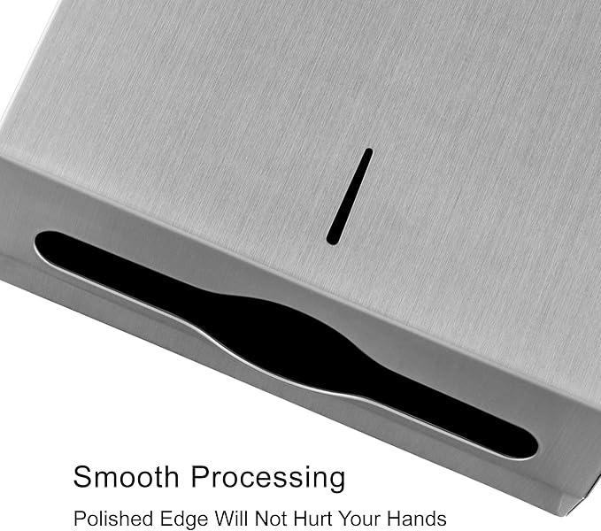 Commercial Paper Towel Dispenser Wall Mount Bathroom, 250 C Fold / 300 Multifold Stainless Steel Paper Towel Holder Hand Towel Dispenser Toilet Paper Dispenser Home (Brushed)