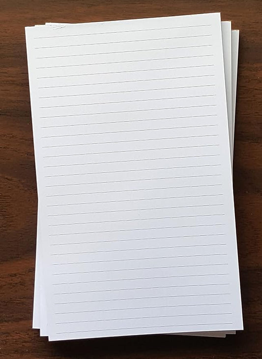 3 Pads - Lined Note Pad, 5" x 8", 50 Sheets, 1/4" Line Spacing, Heavyweight, Very Nice Paper