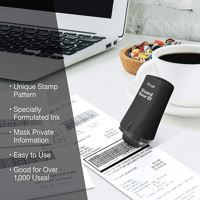 Guard Your ID Advanced Security Roller 2.0 for Identity Theft Prevention Stamping Black