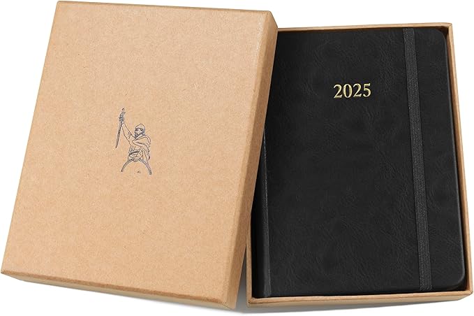 Wykeham's Executive 2025 Daily Journal Planner (Black, 4.5"×3.5")