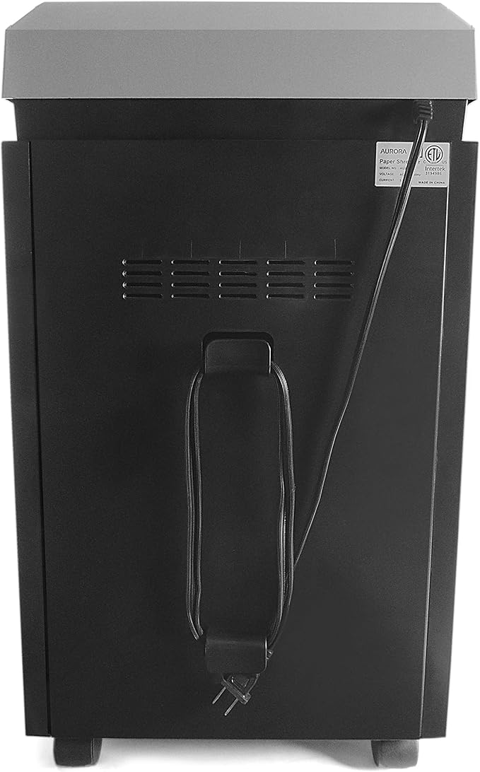 Aurora AU1580MA Professional Grade High Security 15-Sheet Micro-Cut Paper/CD and Credit Card Shredder, 60 Minutes Continuous Run time