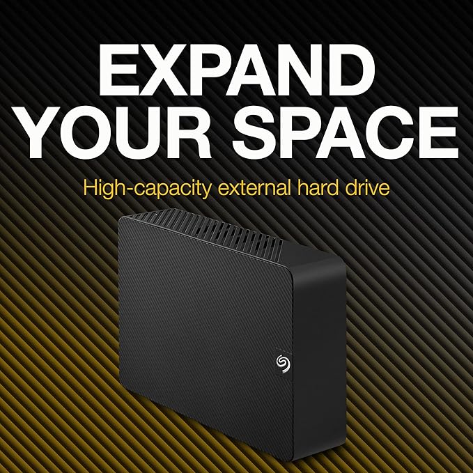 Seagate Expansion 12TB External Hard Drive HDD - USB 3.0, with Rescue Data Recovery Services (STKP12000400)