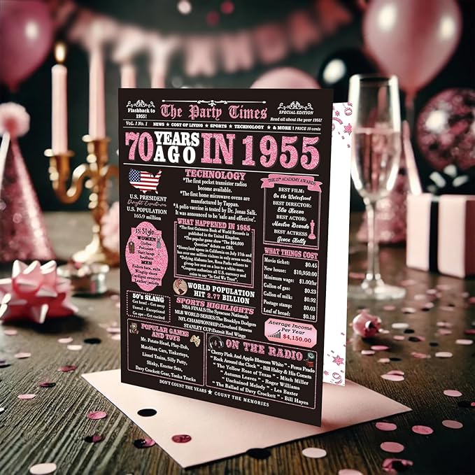 70th Birthday Gifts for Women/70 Year Old Woman - 70th Birthday Decorations, Cards & Party Supplies for Women