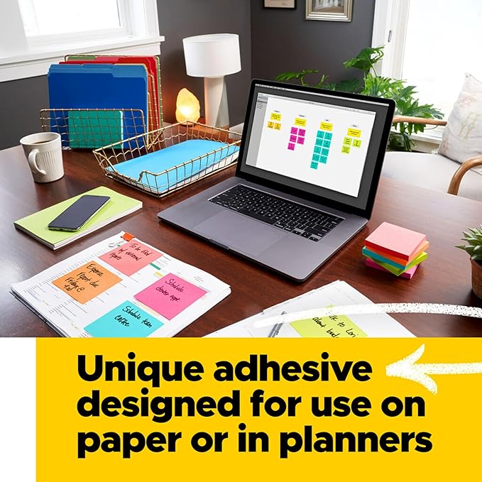 Post-it Notes, 3x5 in, 5 Pads, America's #1 Favorite Sticky Notes, Floral Fantasy Collection, Bold Colors, Clean Removal, Recyclable (635-5AU) (Pack of 2)