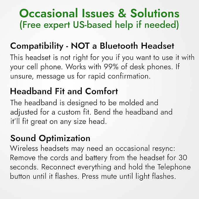 Leitner LH270 2-in-1 Wireless DECT Headset with Mic – Computer and Telephone Compatible – NOT Bluetooth – 5 Year Warranty