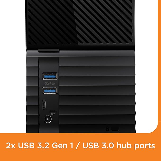 Western Digital 24TB My Book Duo Desktop RAID External Hard Drive HDD, USB 3.1, With Password Protection and Auto Backup Software - WDBFBE0240JBK-NESN