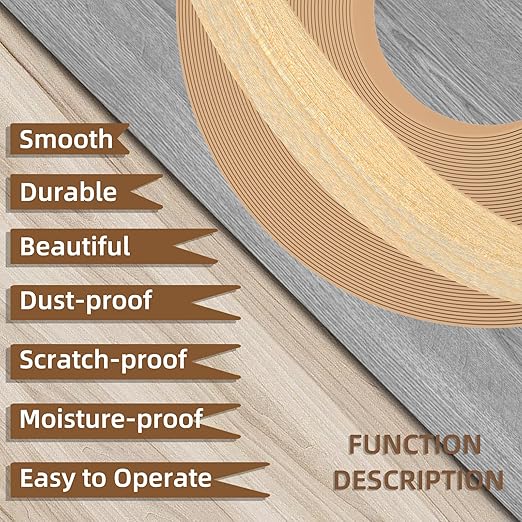 GSCIT Club Maple Edge Banding, 1/2 inch x 500ft roll of Veneer Edge Banding Preglued Flexible, Wood Tape Banding for Cabinet Repair Furniture