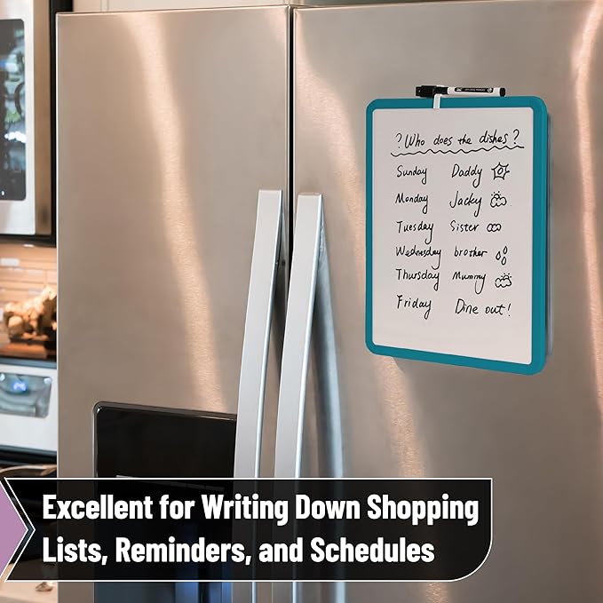 Mr. Pen- Dry Erase Board, 14” x 11” with a Black Dry Erase Marker, Green Frame, Small White Board, White Board for Kids, White Board for Students, Small Dry Erase Board, Mini White Board