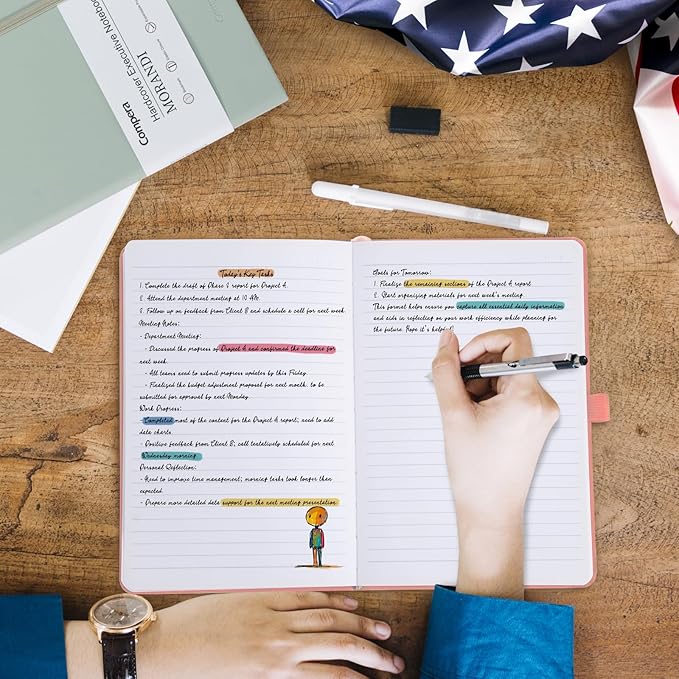 Comix 4 Pack Lined Journal Notebooks for Women, 176 Pages, 5.5 x 8.3, Hardcover, Morandi, 100gsm Paper, A5 Journaling Notebooks, Perfect for Work School Home