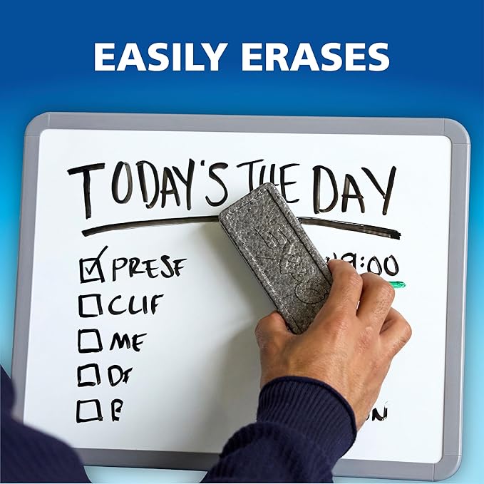 EXPO Low Odor Dry Erase Markers Fine Tip Black 4 Count