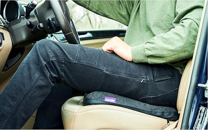 Purple Simply Seat Cushion | Pressure Reducing Grid Designed for Ultimate Comfort | Designed for Cars and Travel | Made in The USA