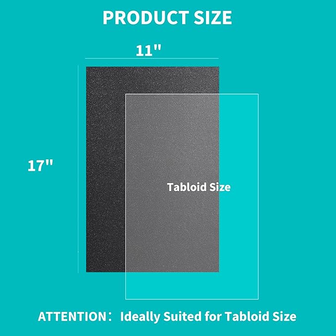 Binditek 100 Pack Binding Covers and Backs Set, 11 x 17 Inches, 50 Clear PVC (10Mil), 50 Sand-Textured Polycovers (16Mil), Tabloid Size