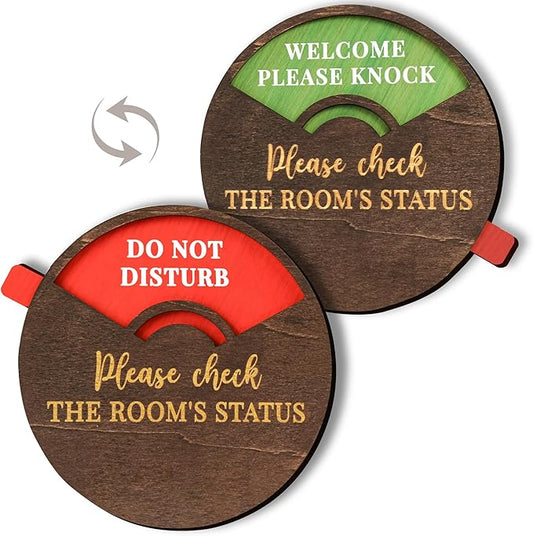 Do Not Disturb Door Hanger Sign - Welcome Please Knock Sign For Door, Please Do Not Disturb Sign For Office Decor