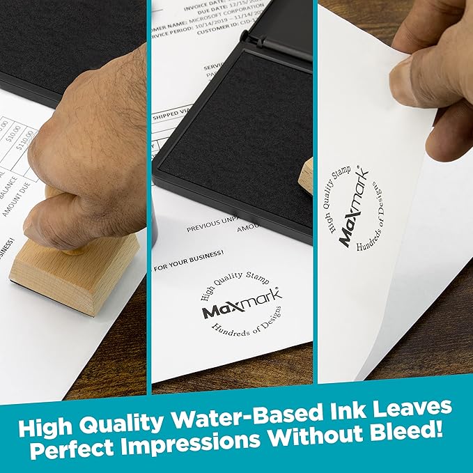 MaxMark Premium Refill Ink for self Inking Stamps and Stamp Pads, Gray Color - 1 oz.