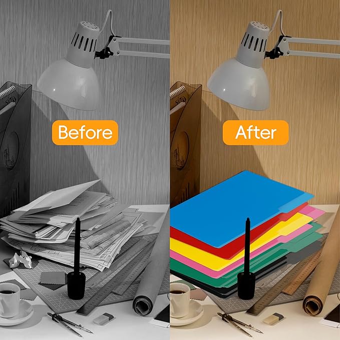 36 Packs Colored File Folders,1/3-Cut Tabs,Assorted Color Letter Size File Folder,8.5x11 File Folders for Office,School and Home,Organizer File Folder