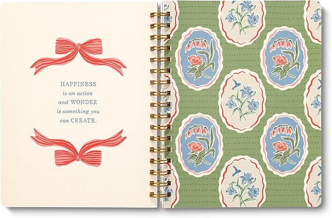 Compendium Spiral Notebook — Joy Is Handmade. — A Designer Spiral Notebook with 192 Lined Pages, College Ruled, 7.0" W x 9.25" H