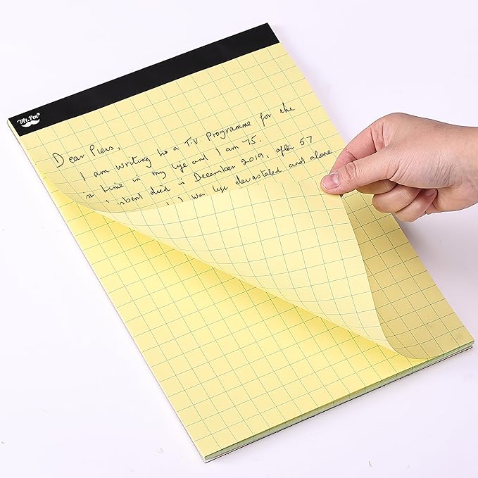 Mr. Pen- Graph Paper, 2x2 (2 Squares per inch), 8.5"x11", 55 Sheets, Yellow, Grid Paper, Graphing Paper, Math Graph Paper Pad, Grid Paper Pad, 1/2 Inch Graph Paper, Square Paper, Math Paper