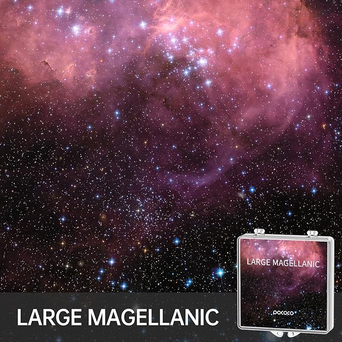 POCOCO Gorgeous Nebula Series Galaxy Star Projector Night Light Discs: Realistic Galaxy Patterns, 5K Ultra HD, 96% Light Transmission, High Brightness - 6-Piece Pack (Projector Not Included)