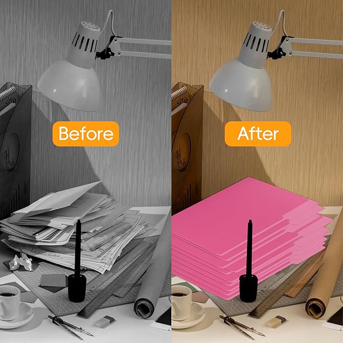 36 Packs File Folder,1/3-Cut Tabs,File Folder Letter Size,8.5x11 Pink File Folders for Office,School and Home,Organizer Folder