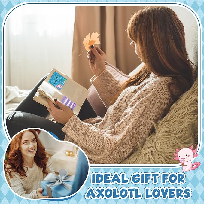 9 Pads Cute Sticky Notes Cartoon Animal Self Stick Notepads 3x3 Inches Notes Adhesive Memo Pad Office Decor Gifts for Students School Office Meeting(Axolotl)