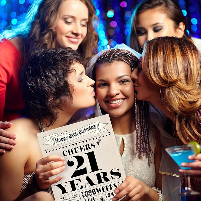 21st Birthday Card, 21st Birthday Decorations for Her Him, 21st Birthday Gifts for Daughter Son, Back in 2004 Birthday Card