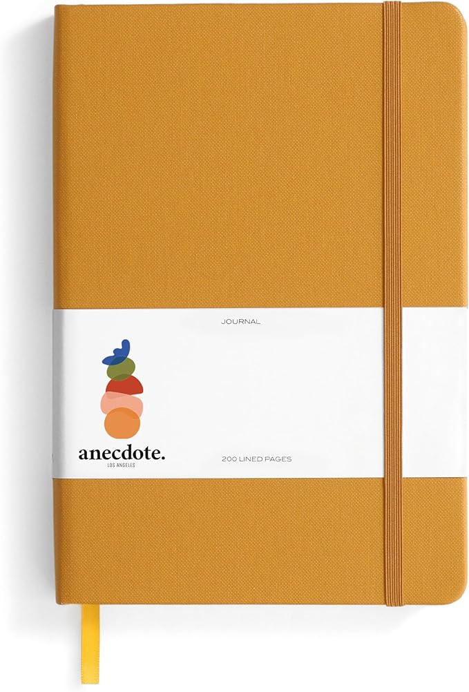 Hardcover Ruled Journal with Thick 100 gsm College Ruled Paper A5 size (8.3 inches x 5.4 inches) - Daily Writing Notebook Journal for Travel, School and Office Use - Diary Journal for Women and Men - Mustard