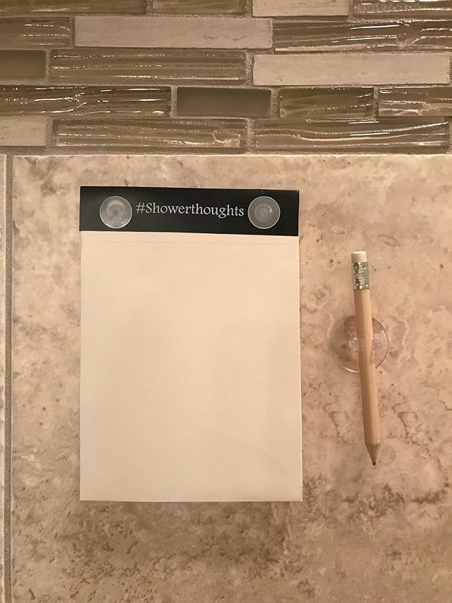 Waterproof Shower Notepad with Pencil - Shower Notebook with Waterproof Paper