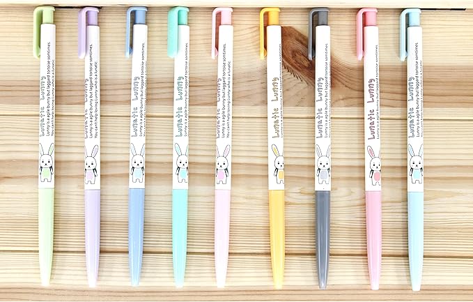 ZEESOON Xeno Lunatic Lunny 0.38mm Slim Ball Point Pen Dozen Box 12 Pcs, Made in Korea (Yellow Green 12pcs)