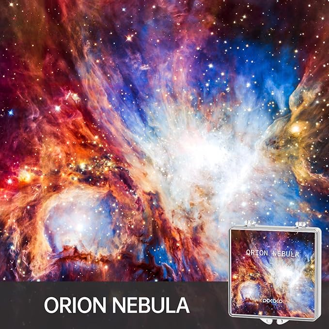 POCOCO Gorgeous Nebula Series Galaxy Star Projector Night Light Discs: Realistic Galaxy Patterns, 5K Ultra HD, 96% Light Transmission, High Brightness - 6-Piece Pack (Projector Not Included)