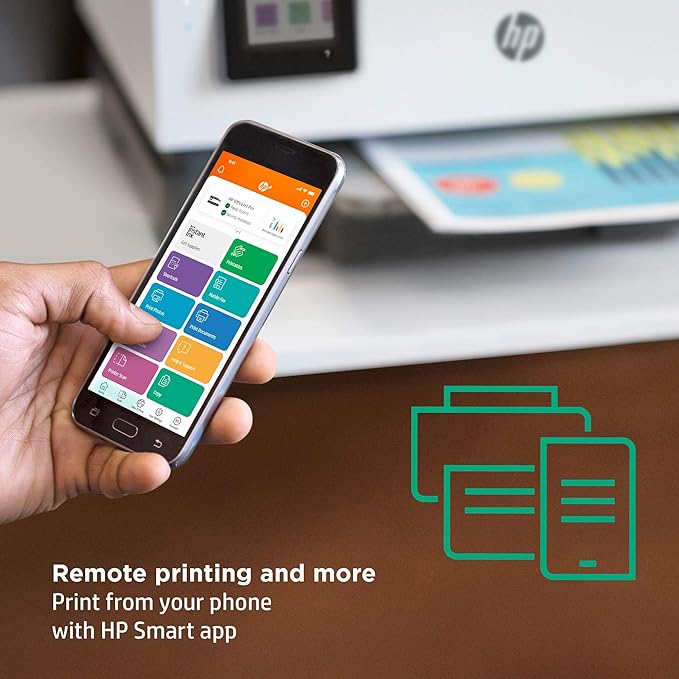HP OfficeJet Pro 8025e Wireless Color All-in-One Printer with bonus 6 free months Instant Ink with HP+ (1K7K3A), Gray