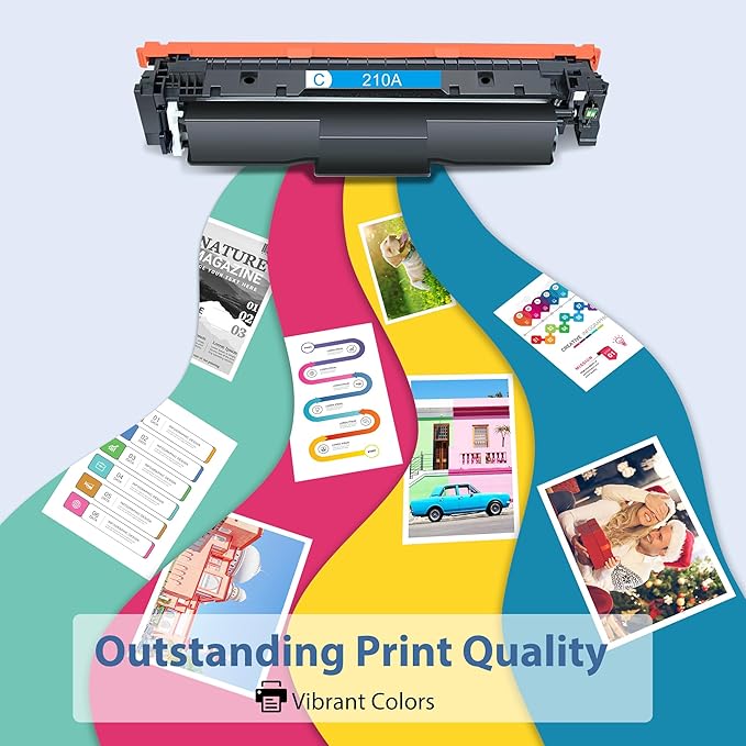 210A Toner Cartridges High Yield for Color Laser Jet Pro MFP 4301fdw 210A Compatible for HP 4201dn 4201dne 4201dw 4201dwe MFP 4301dw 4301dwe 4301fdn 4301fdne 4301fdw 4301fdwe Printer(BK/Y/M/C,4 Pack)