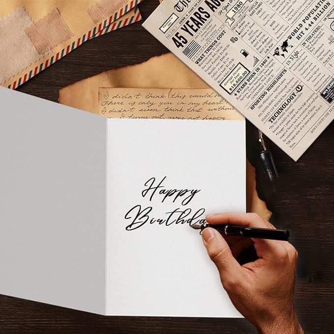 Ziwenhu Jumbo 45th Birthday Gift for Women Men,Happy 45 Year Old Birthday Card for Husband Wife,45th Birthday Gift Idea for Him Her,45th Birthday Decorations