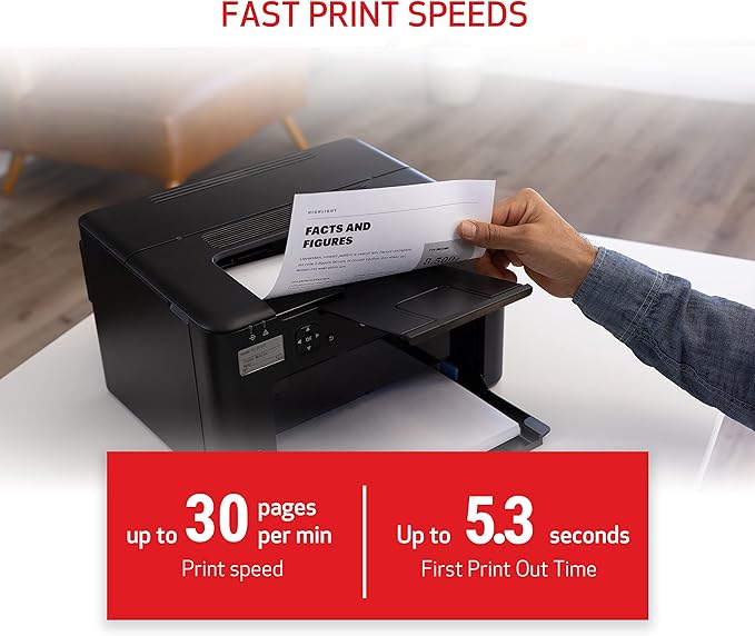 Canon imageCLASS LBP122dw - Monochrome Duplex Wireless Laser Printer, Single Function, Home Office, Mobile Ready, 30 PPM, Black