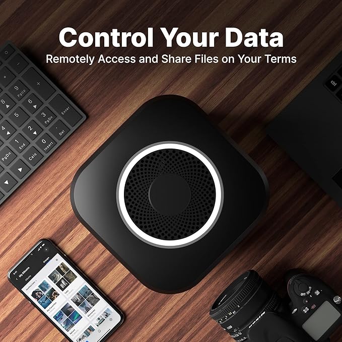 AmberPRO Personal Cloud Storage Device + AC2600 WiFi Router. Dual 2TB Hard Drives with RAID 1 or Optional 4TB with RAID 0. Plex and Home Assistant. iOS/Android/Windows/Mac Compatible. AM1211-2TB