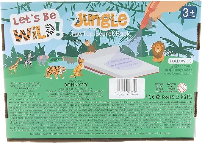 BONNYCO Invisible Ink Pen and Notebook Pack 32 Safari Party Favors for Kids Magic Spy Pen Goodie Bags Stuffers for Kids | Jungle Goody Bag Stuffers Return Gifts Birthday, Classroom Prizes Students