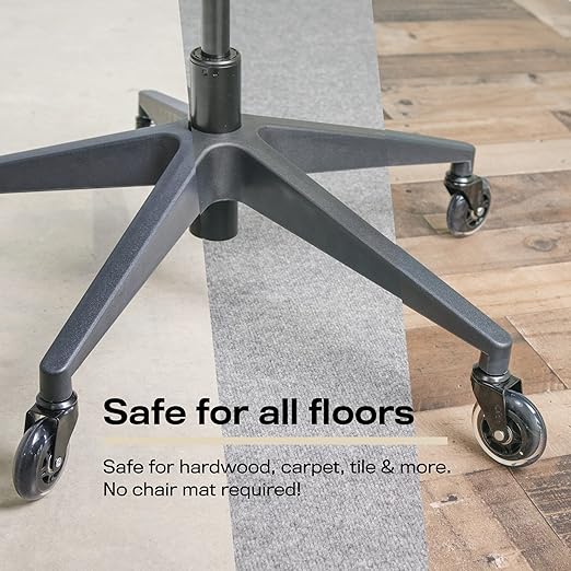 The Original Rollerblade Office Chair Wheels (As Seen On PBS) - Incredibly Smooth & Quiet Rolling Casters - Safe for Hardwood Floors & Carpet - Easy Installation with Universal Fit - Set of 5