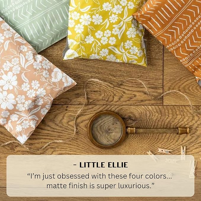 Poly Mailers 10x13 Inch 50 Pack Medium Shipping Bags Strong Thick Mailing Envelopes | Self Sealing Adhesive | Waterproof & Tear Resistant | Small Business Packaging for Clothing - Boho Brown