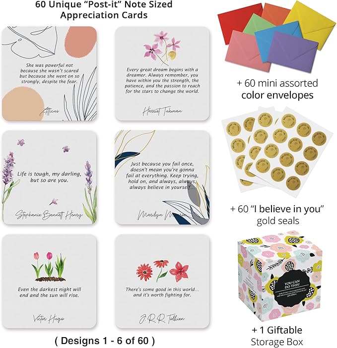 Dessie 60 Motivational Encouragement "You Can Do This" Cards