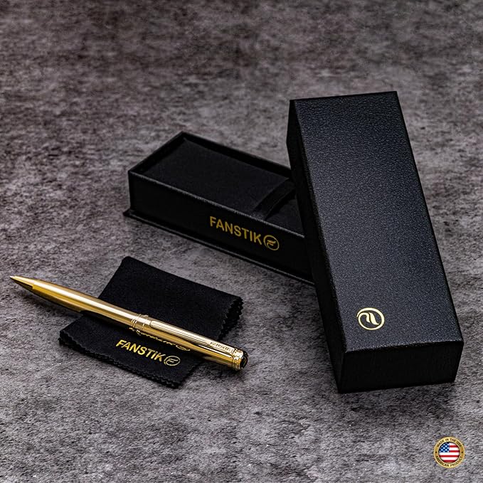 Gold Luxury ballpoint Pen (Made In USA) fancy gift set for women, Real 24K Gold Plating, Professional executive pen gift set for men (Lux BallPoint Gld)