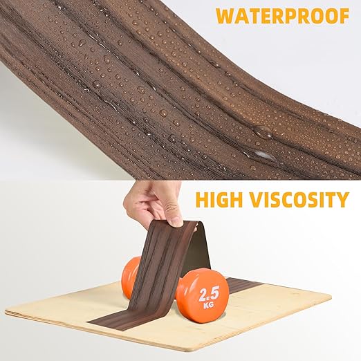 GSCIT Club Wood Grain Repair Tape, 2.3 inch X 50ft Self Adhesive Walnut Grain Repair Patch for Tables, Chairs, Baseboards, Doors, Windows, Floors, Handicraft DIY.