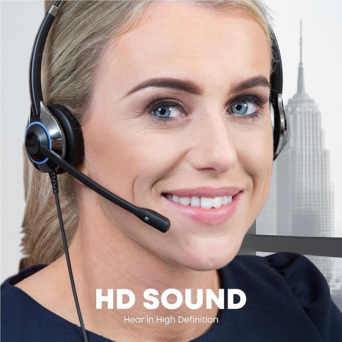 TruVoice HD-500 Premium Headset with HD Sound and Noise Canceling Microphone - Compatible with Cisco 6000, 7800 and 8800 Series Phones and Also 7931 7940 7941 7942 7945 7960 7961 7962 7965 7970 7975