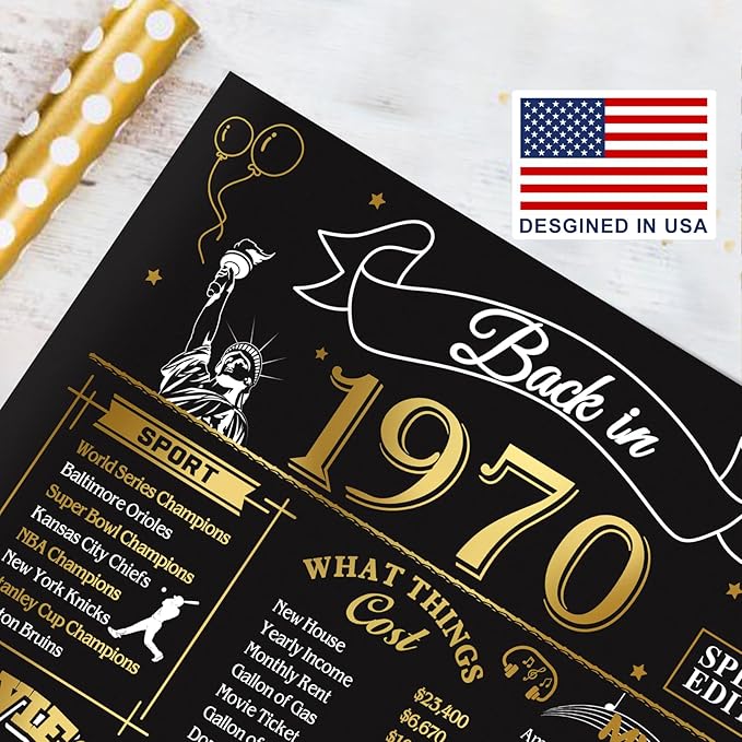 55th Birthday Card for Men Women, 3D Pop Up 55th Birthday Gifts Cards for Him Her, Back In 1970 Funny 55 Year Old Birthday Decorations