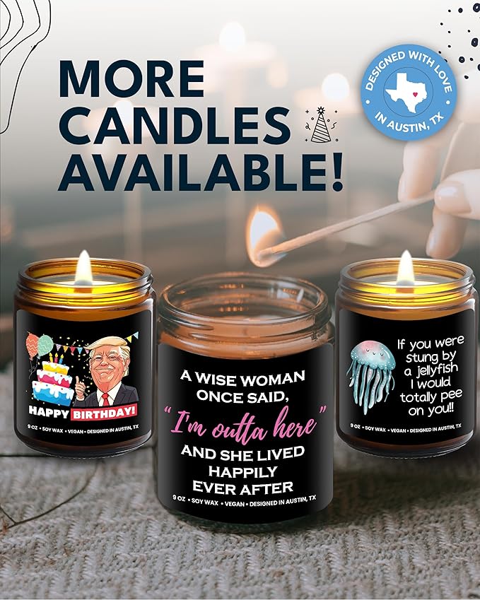 Funny Retirement/Divorce Candle, Cool Retirement Gifts For Women, Divorce Gifts For Women, Best Retirement Gifts For Women, Farewell Gifts For Colleagues Coworker Teacher, Happy Retirement Gifts Ideas